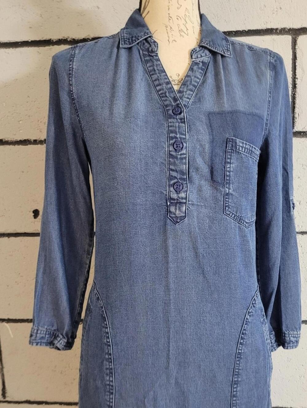 Armani Jeans Denim Blue Midi Dress